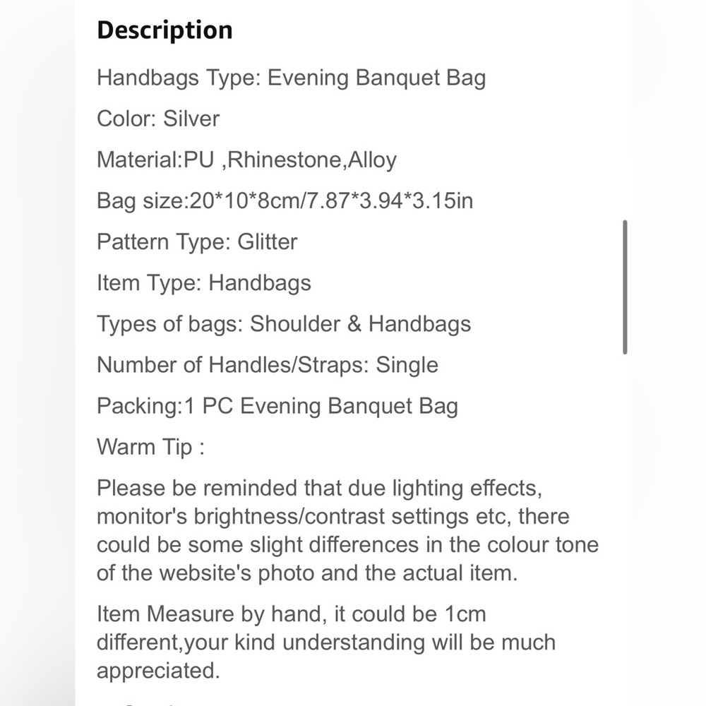 NEW rhinestone evening bag with removable chain strap - Picture 10 of 11
